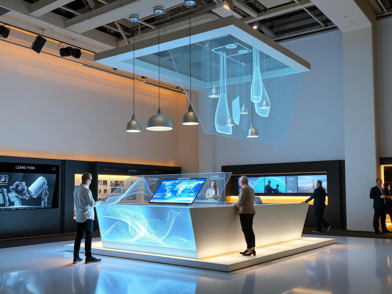 Holographic interactive product island