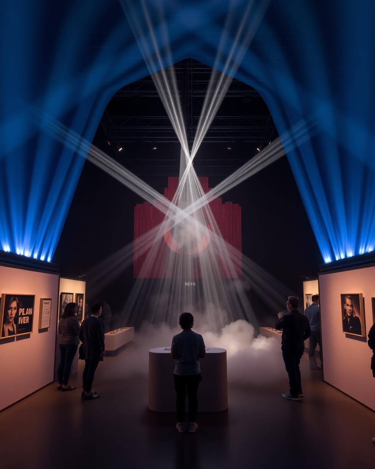 Sensory lighting installation in exhibition stand