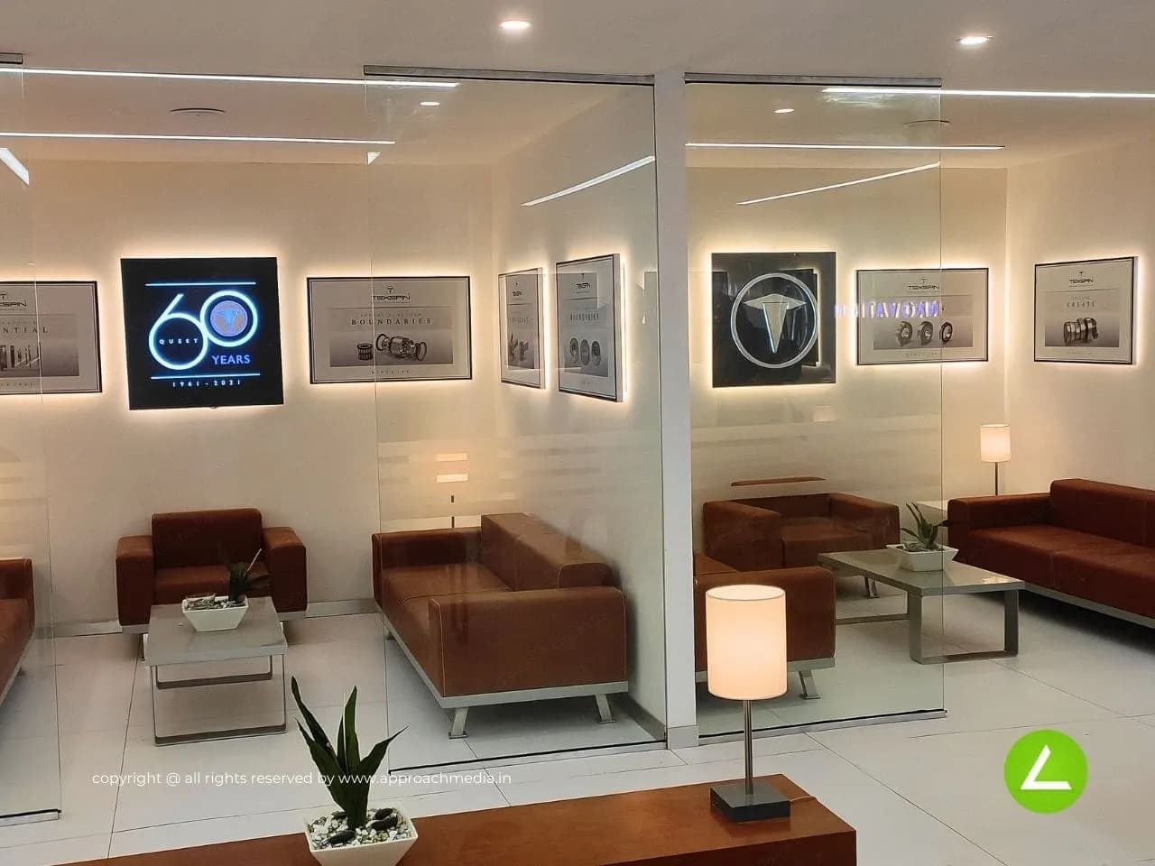 Bearings Exhibition Stall Design at Auto Expo Delhi — 360 sqm mezzanine trade show booth for Texspin at Auto Expo 2020, 2020