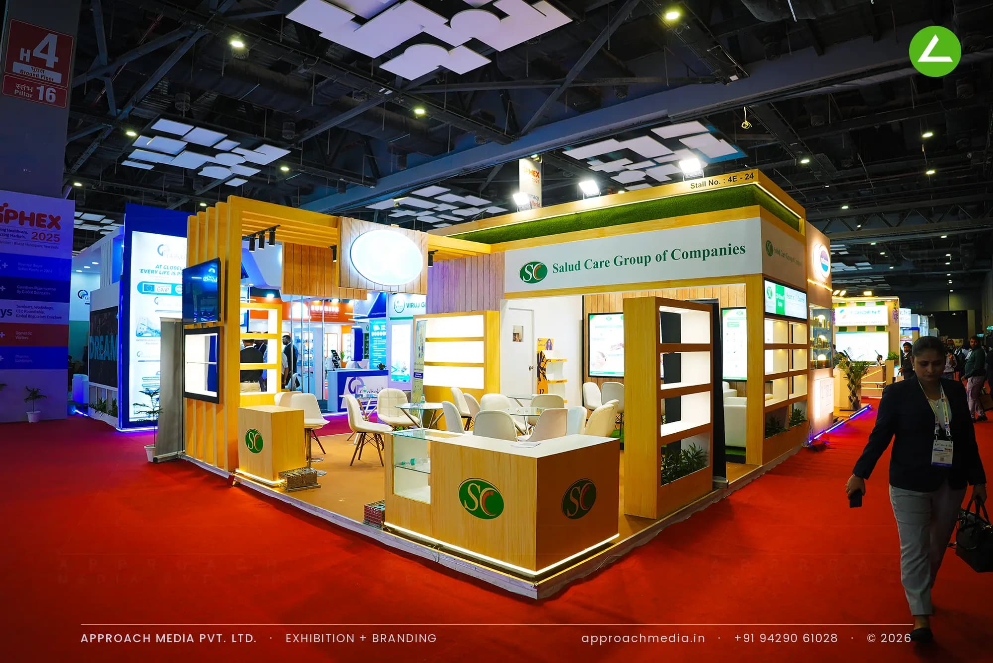 Salud Care Group of Companies — Iphex Expo 2025 Delhi — exhibition stall by Approach Media