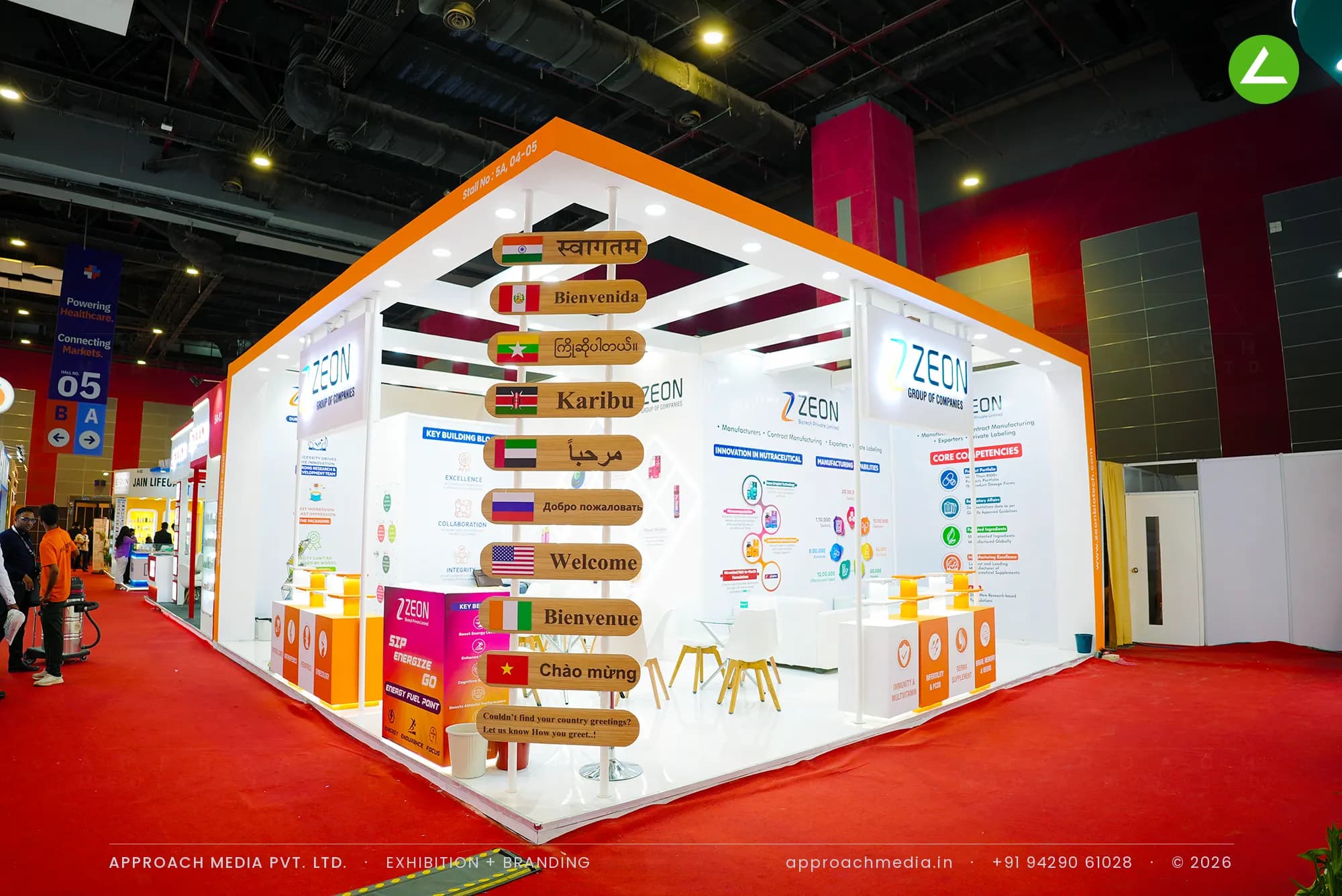 Zeon Group of Companies — Iphex Expo 2025 Delhi — exhibition stall by Approach Media