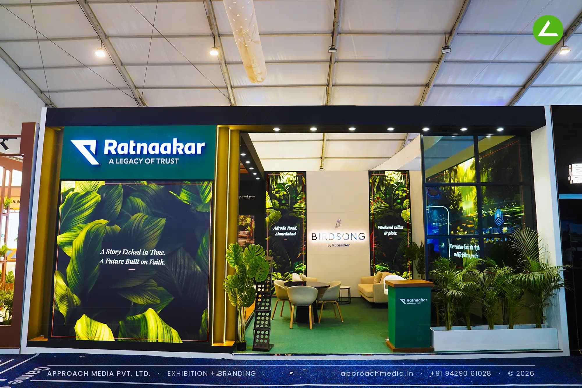 Birdsong by Ratnaakar — GIHED Property Expo 2026 — exhibition stall by Approach Media