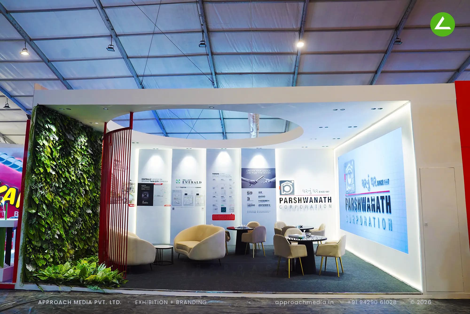 Parshwanath Corporation — GIHED Property Expo 2026 — exhibition stall by Approach Media